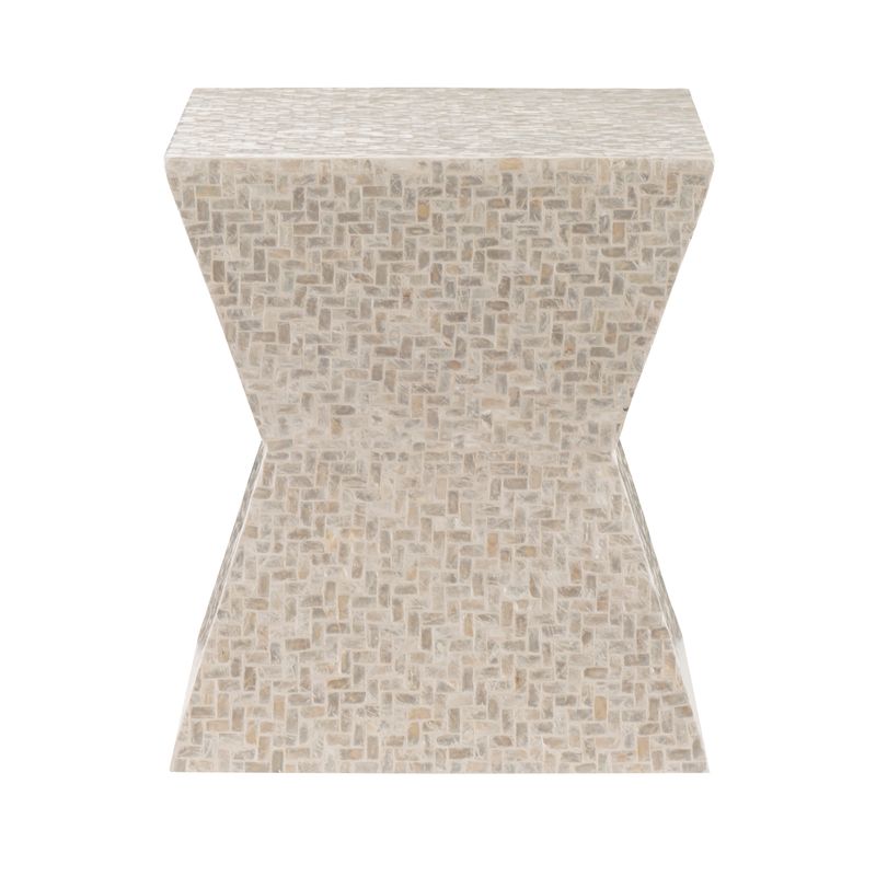 Weller Accent Table Capiz Mosaic Ivory