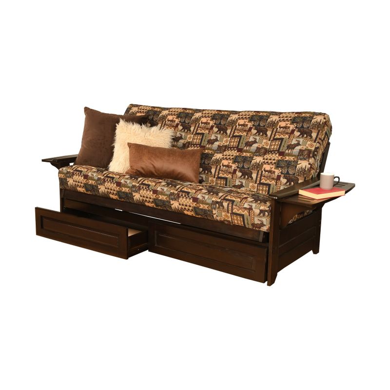 Rent to own Porch & Den DeSoto Espresso Fullsize Futon Set with