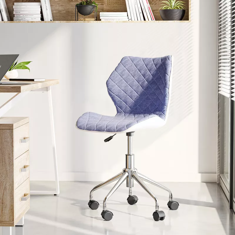 Modern Height Adjustable Office Task Chair, Blue