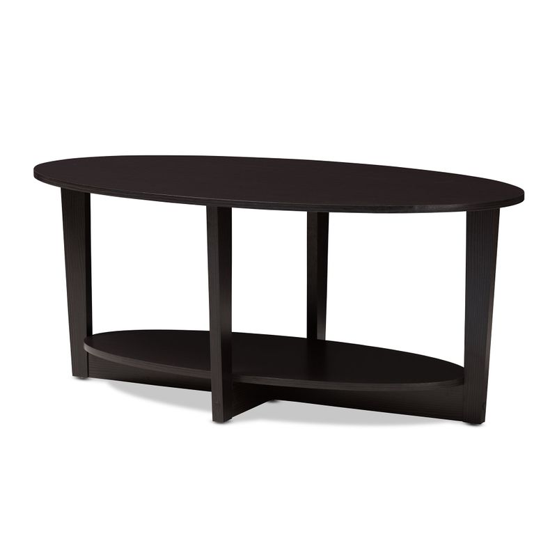 Contemporary Dark Brown Coffee Table by Baxton Studio