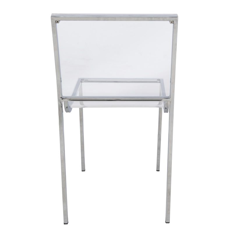 LeisureMod Almeda Acrylic Clear Transparent Dining Chair (Set of 2) - Almeda Acrylic Clear Dining Chair Set of 2
