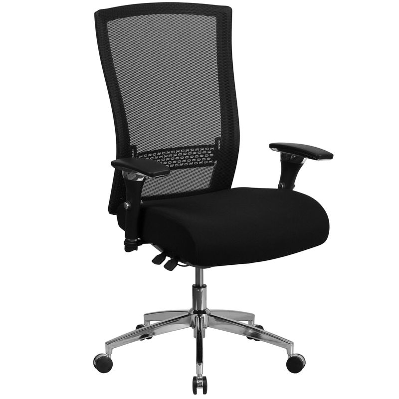 HERCULES Series 24/7 Multi-Shift, 300 lb. Capacity High Back Mesh Multi-Functional Executive Swivel Chair - Black