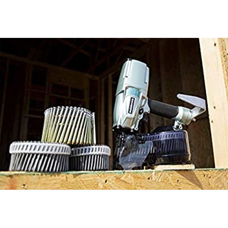 Metabo HPT Coil Siding/Framing Nailer | Pneumatic | Drives 1-3/4-Inch to 3-Inch Wire & Plastic Collated Siding/Framing Nails | NV75A5