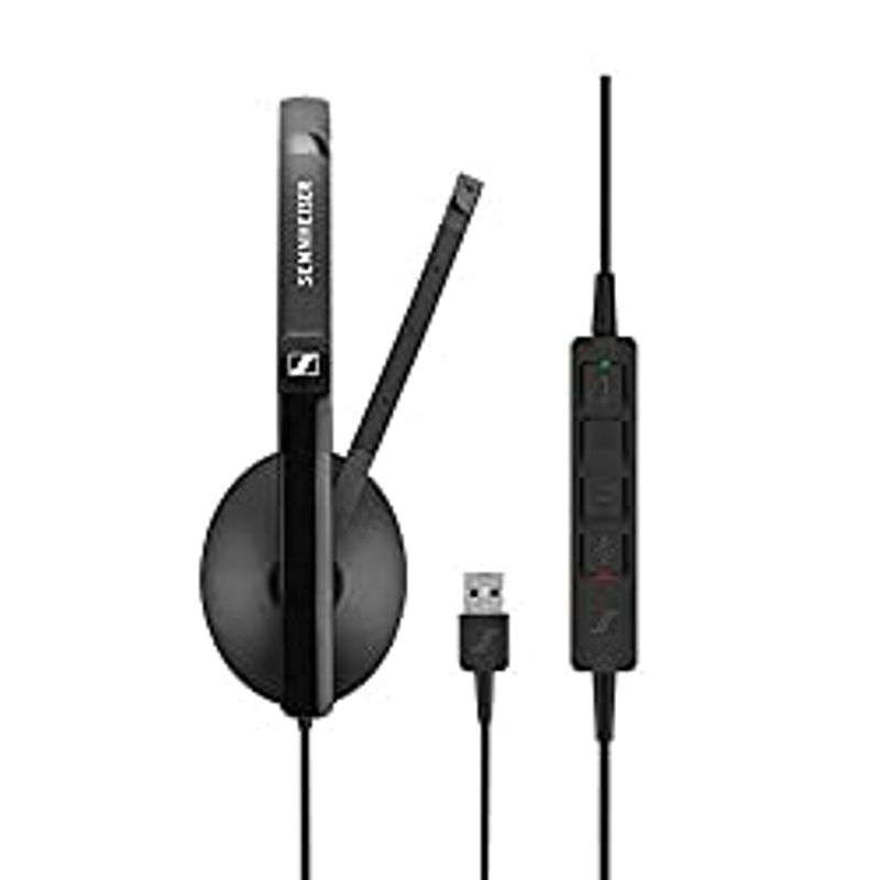 Sennheiser SC 135 USB (508316) - Single-Sided (Monaural) Headset for Business Professionals | with HD Stereo Sound, Noise-Canceling...