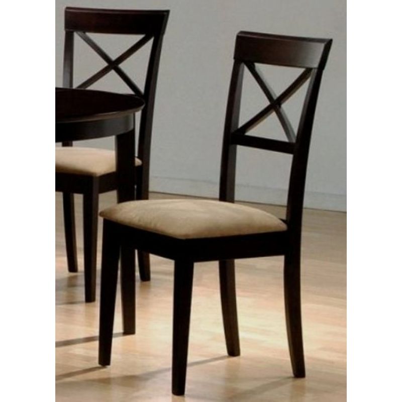 Hardwood Cross Back Dining Chairs (Set of 2)