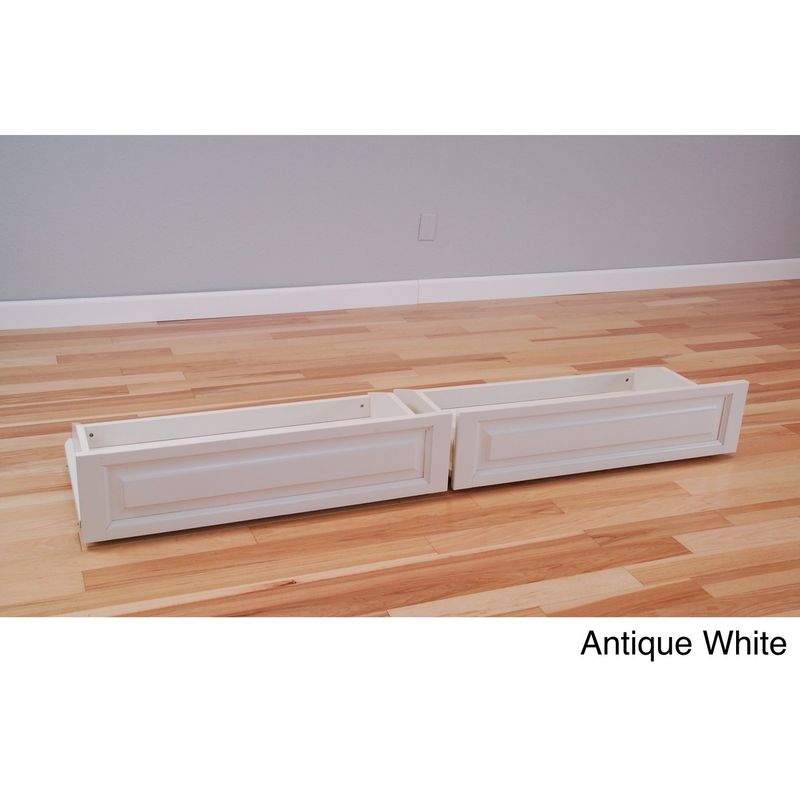 Clay Alder Home Dent Full Size Futon Storage Drawers - Antique White