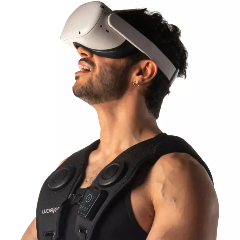 Woojer - Haptic Vest 3 for Games, Music, Movies, VR and Wellness. - Black