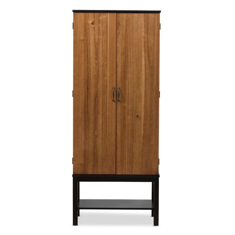 Mid-Century Two-Tone Wine Cabinet by Baxton Studio