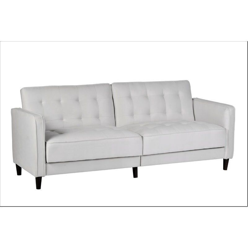 Mid Century Garratt Velvet Upholstered Living Room Sofa Bed - Grey