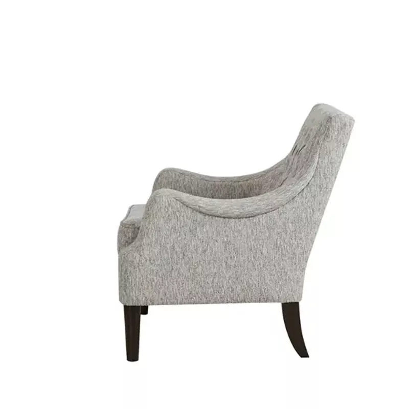 Grey Qwen Button Tufted Accent Chair