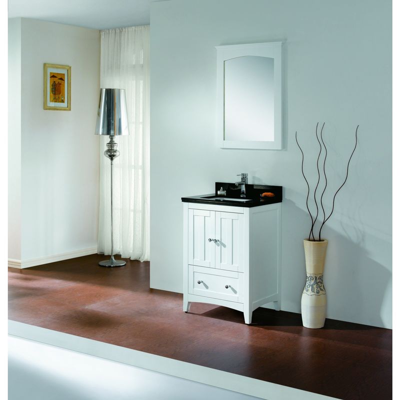 23.5-in. W x 18-in. D Plywood-Veneer Vanity Set In White - White