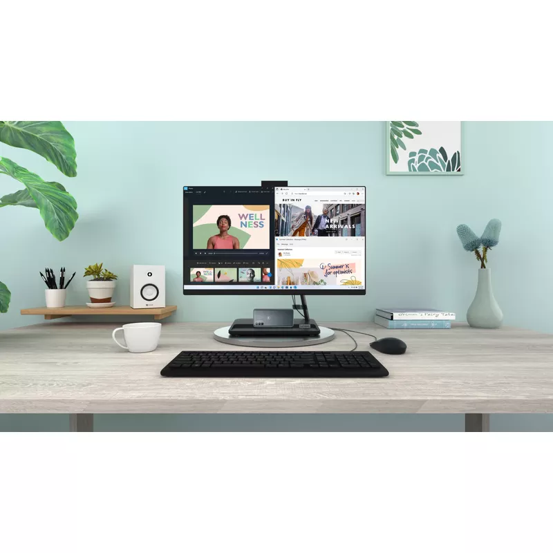 Lenovo - IdeaCentre AIO 3i 24" Touch-Screen All-In-One - Intel Core i3 - 8GB Memory - 256GB Solid State Drive - Black