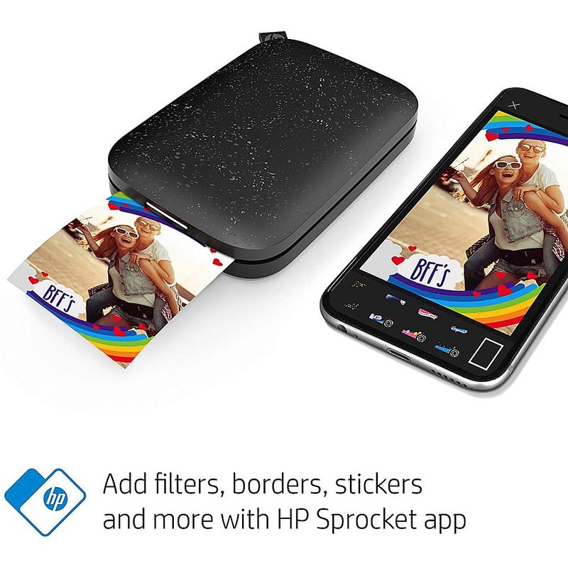Alt View Zoom 12. HP - Sprocket 2x3" Instant Photo Printer - Black