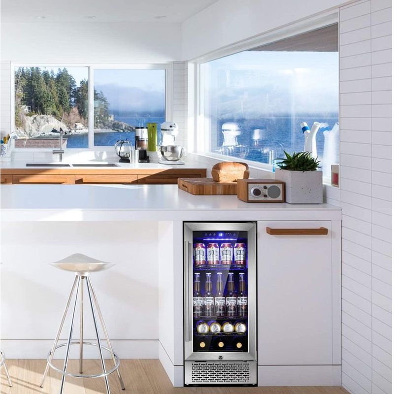 15 Inch Beverage Refrigerator - SILVER