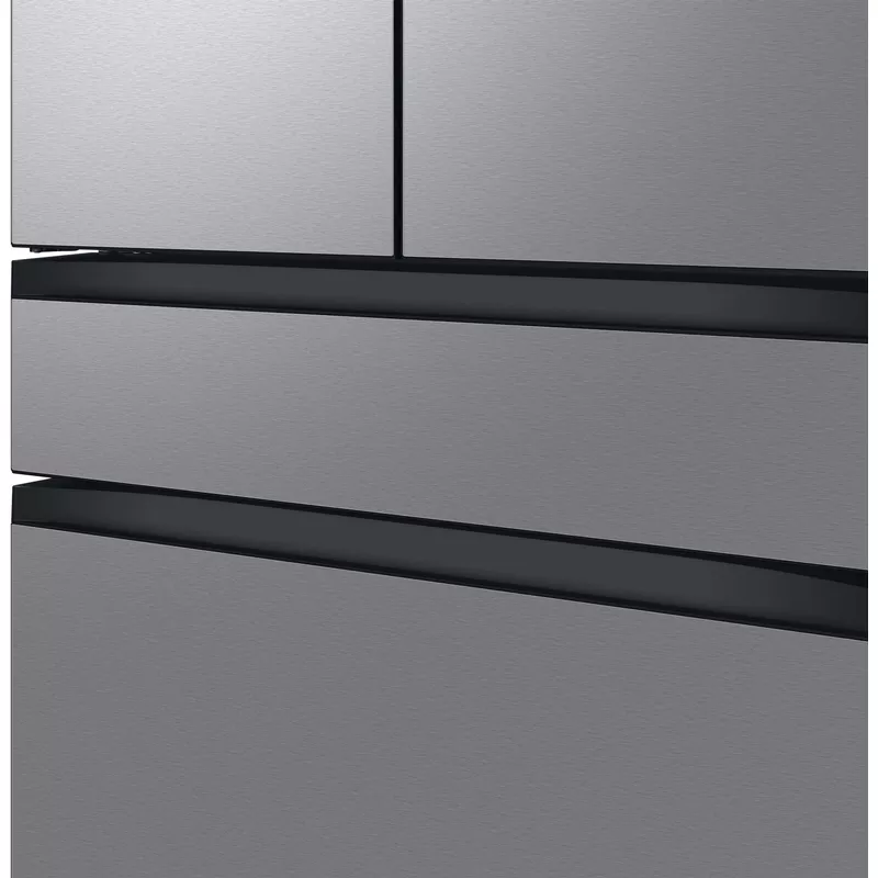 Samsung - BESPOKE 29 cu. ft. 4-Door French Door Smart Refrigerator with Beverage Center - Stainless Steel