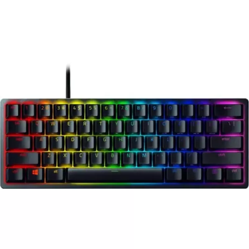 Razer - Huntsman Mini 60% Wired Optical Linear Switch Gaming Keyboard with Chroma RGB Backlighting - Black