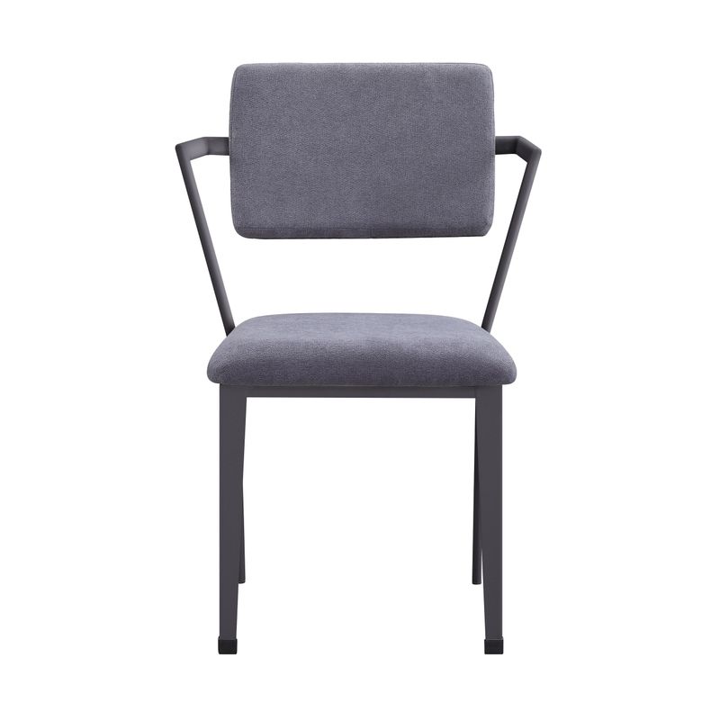 ACME Cargo Chair in Gray Fabric & Gunmetal - Black