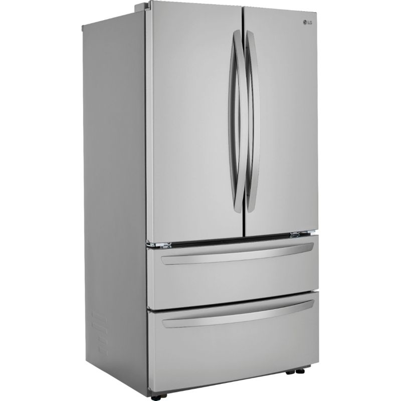 Angle Zoom. LG - 26.9 Cu. Ft. 4-Door French Door Refrigerator with Internal Water Dispenser and Icemaker - Stainless steel