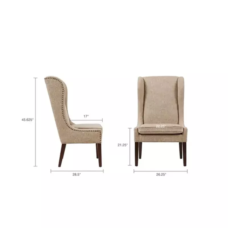 Beige Garbo Captains Dining Chair