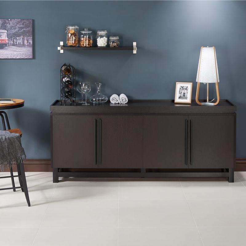 Furniture of America Sonova Modern 70-inch Buffet Cabinet - Distressed Grey