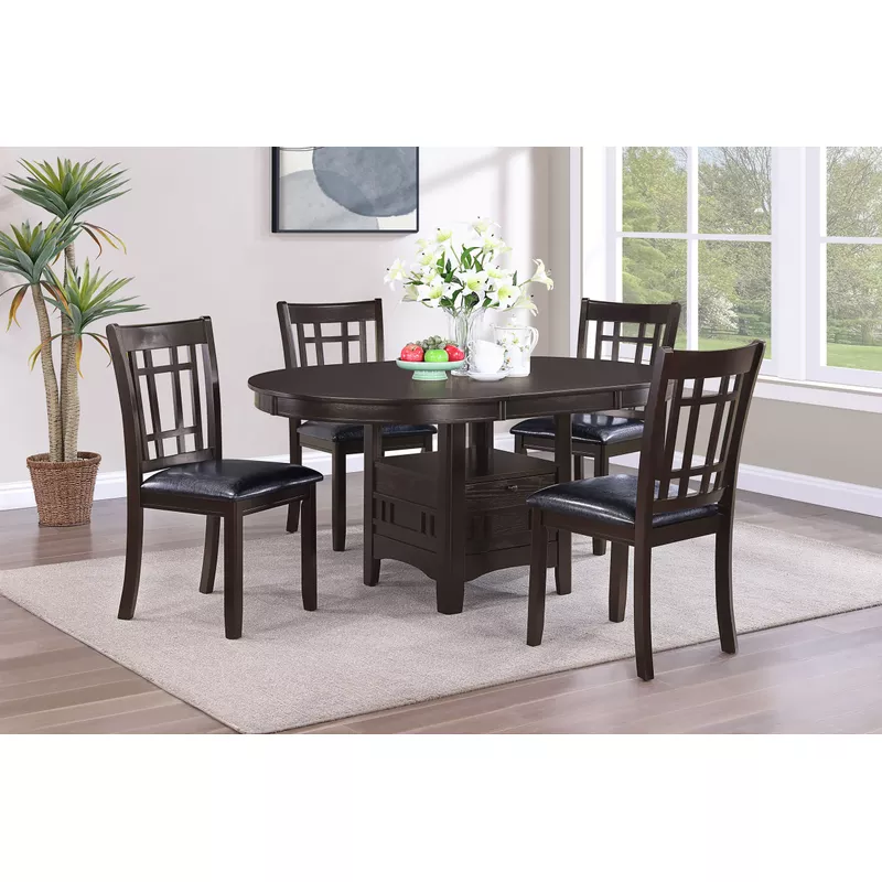 Lavon 5-piece Dining Room Set Espresso and Black