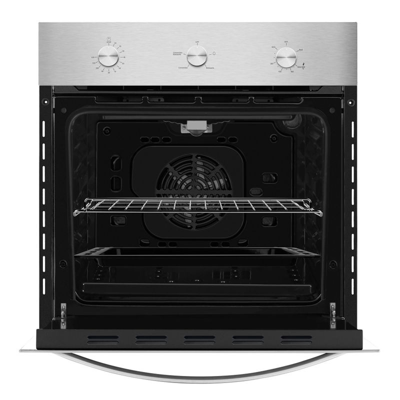 24 in. 2.3 cu. Ft. Single Gas Wall Oven - Bake Broil Rotisserie Functions - Built-in Timer - Convection Fan in Stainless Steel - 24"