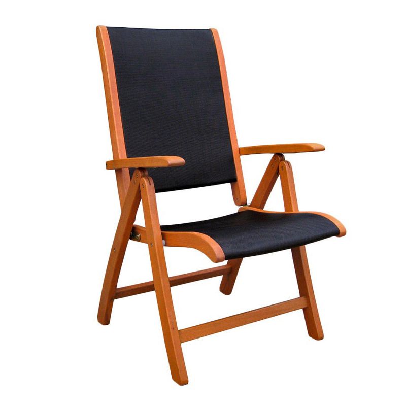 International Caravan Royal Tahiti Segovia Seat 5-position Folding Arm Chair (Set of 2) - S/2 Royal Tahiti "Segovia" Folding Arm Chair