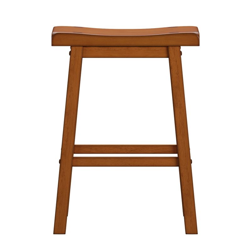Salvador Saddle Seat Counter Stool (Set of 2) by iNSPIRE Q Bold - Warm Cherry
