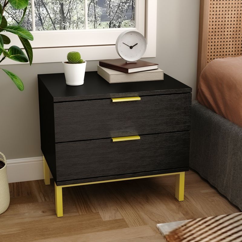 2-drawer Nightstand for Home - White