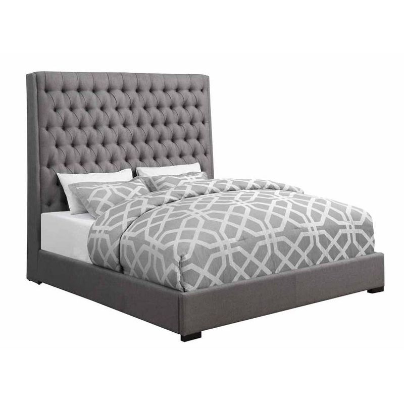 Strick & Bolton Nellie Grey Upholstered Bed - Queen