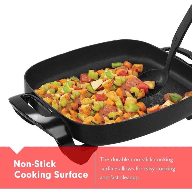 Caynel 16 Inch Nonstick Electric Skillet Jumbo - copper