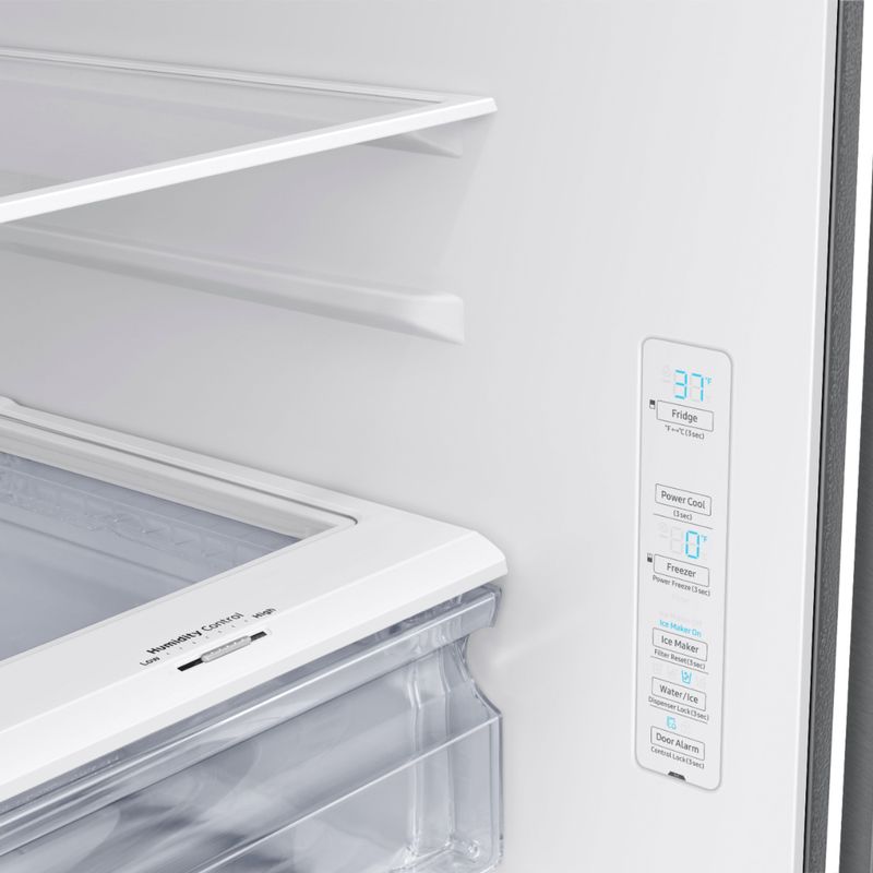 Alt View Zoom 16. Samsung - 27 cu. ft. Large Capacity 3-Door French Door Refrigerator with External Water & Ice Dispenser - Stainless steel