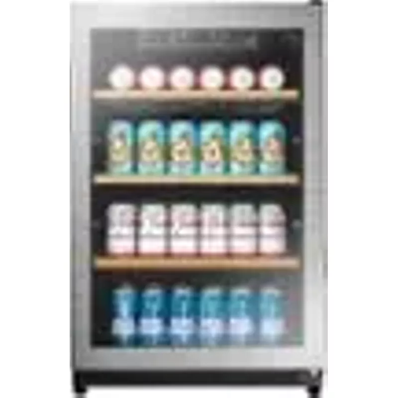 Insignia™ - 130-Can Beverage Cooler - Silver