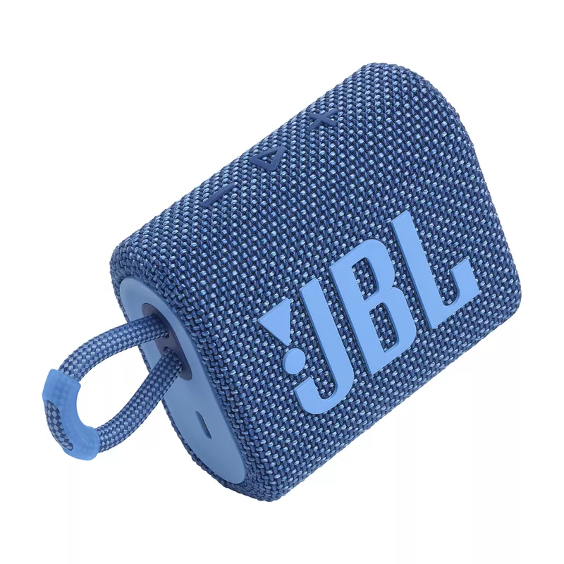 JBL - Go 3 Eco Ultra-Portable Waterproof Bluetooht Speaker Blue