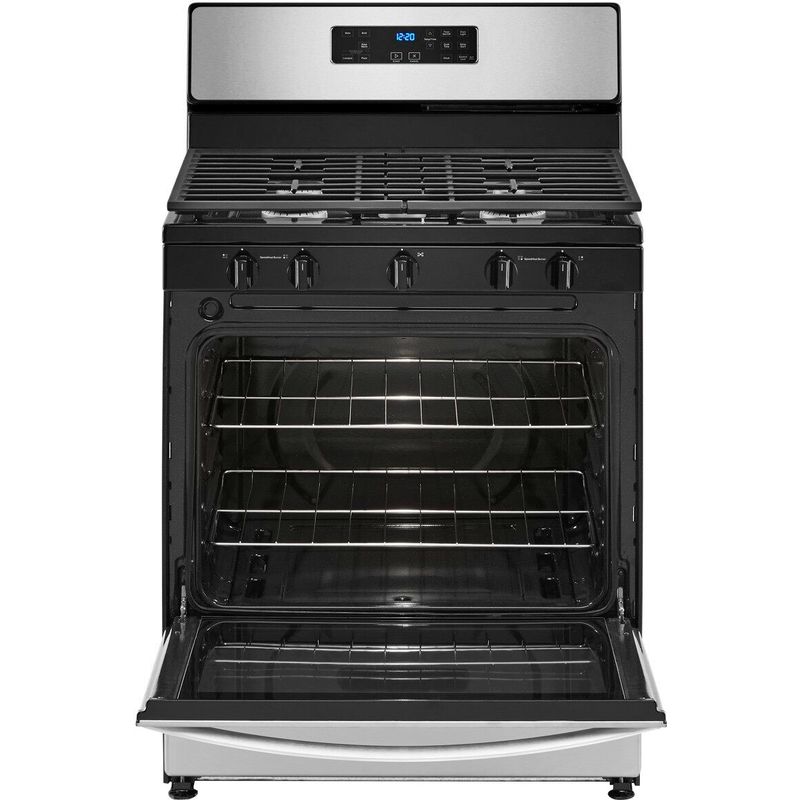 Alt View Zoom 11. Whirlpool - 5.1 Cu. Ft. Freestanding Gas Range with Edge to Edge Cooktop - Stainless steel