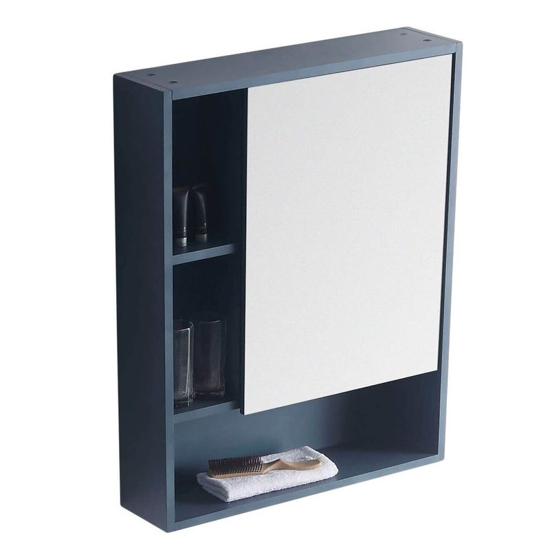 Fine Fixtures Surface Mount Bathroom Medicine Cabinet - Matt White Paint - Right Hand