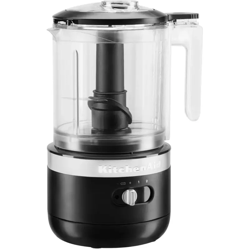 KitchenAid Cordless 5-Cup Food Chopper with Multi-Purpose Blade and Whisk Accessory in Black Matte