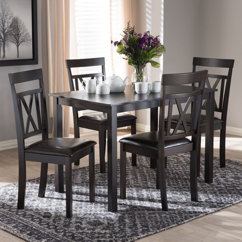 Copper Grove Echium Contemporary 5-Piece Dining Set - Grey