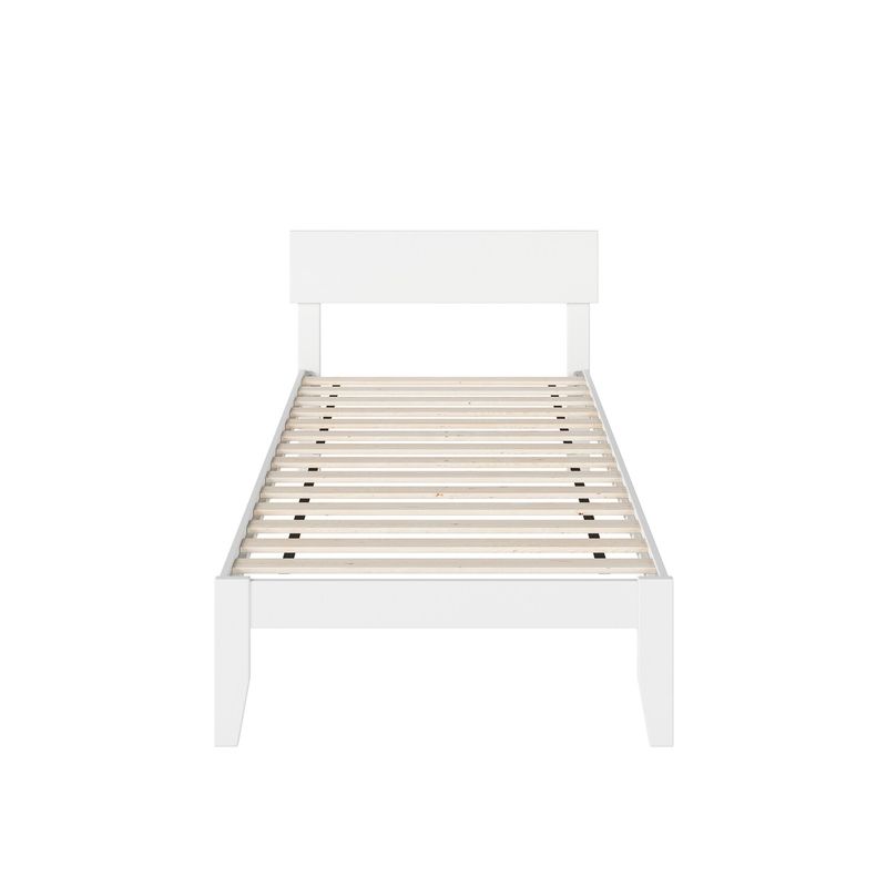Boston Contemporary Solid Wood Platform Bed - Grey - Twin
