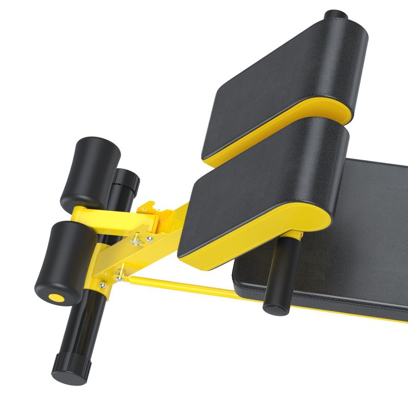 Soozier Adjustable Hyper Extension Multifunction Workout Bench - Yellow