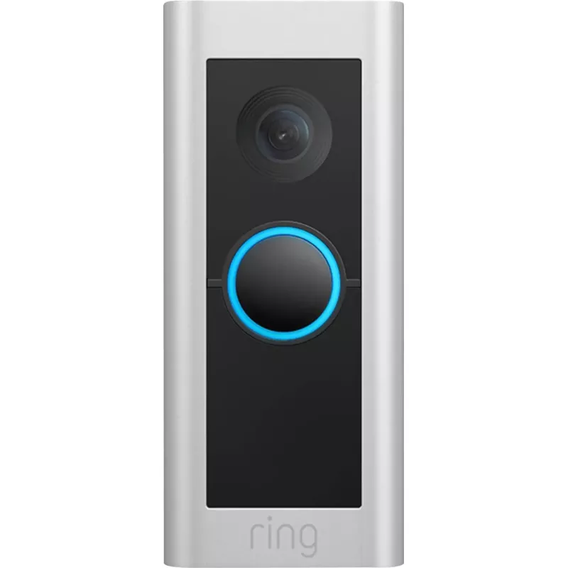 Ring - Wired Doorbell Pro Smart WiFi Video Doorbell - Satin Nickel