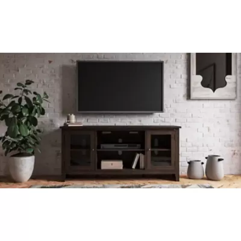 Warm Brown Camiburg Large TV Stand w/Fireplace Option