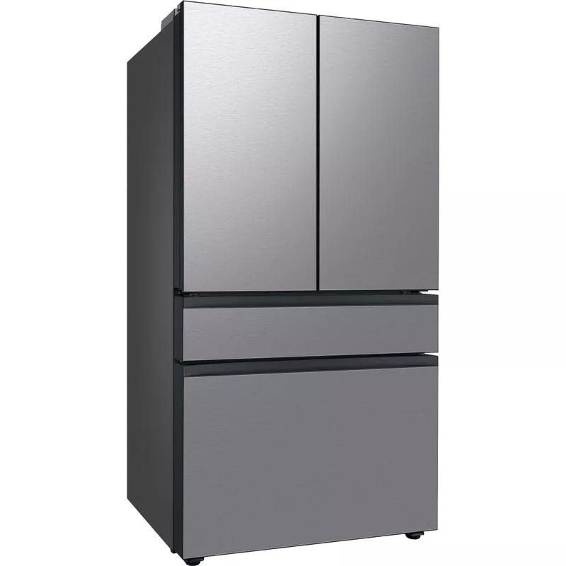 Samsung - BESPOKE 29 cu. ft. 4-Door French Door Smart Refrigerator with Beverage Center - Stainless Steel