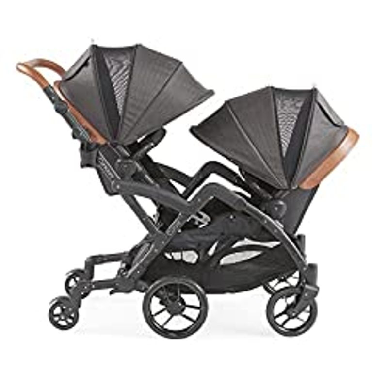 Contours Curve V2 Convertible Tandem Double Baby Stroller & Toddler Stroller - 360 Turns, Easy Handling Over Curbs, Removable and...
