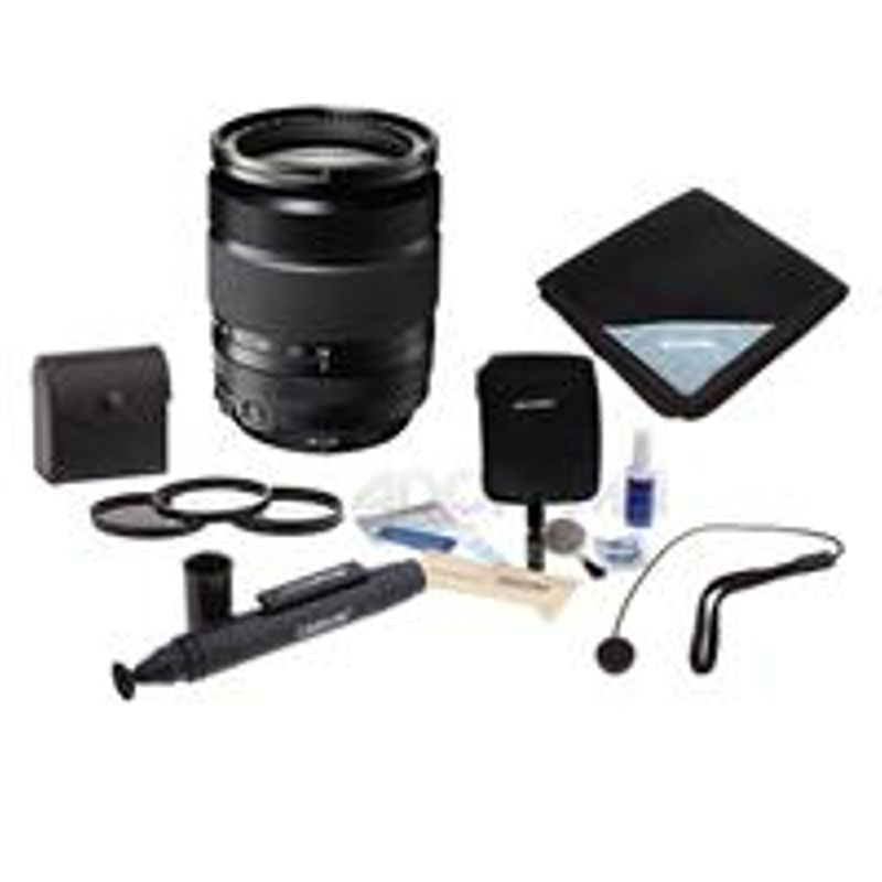Fujifilm XF 18-135mm F3.5-5.6 R LM OIS WR (Weather Resistant) Lens - Bundle With 67mm Filter Kit, Lens Wrap (19x19), CapLeash II,  Lens...