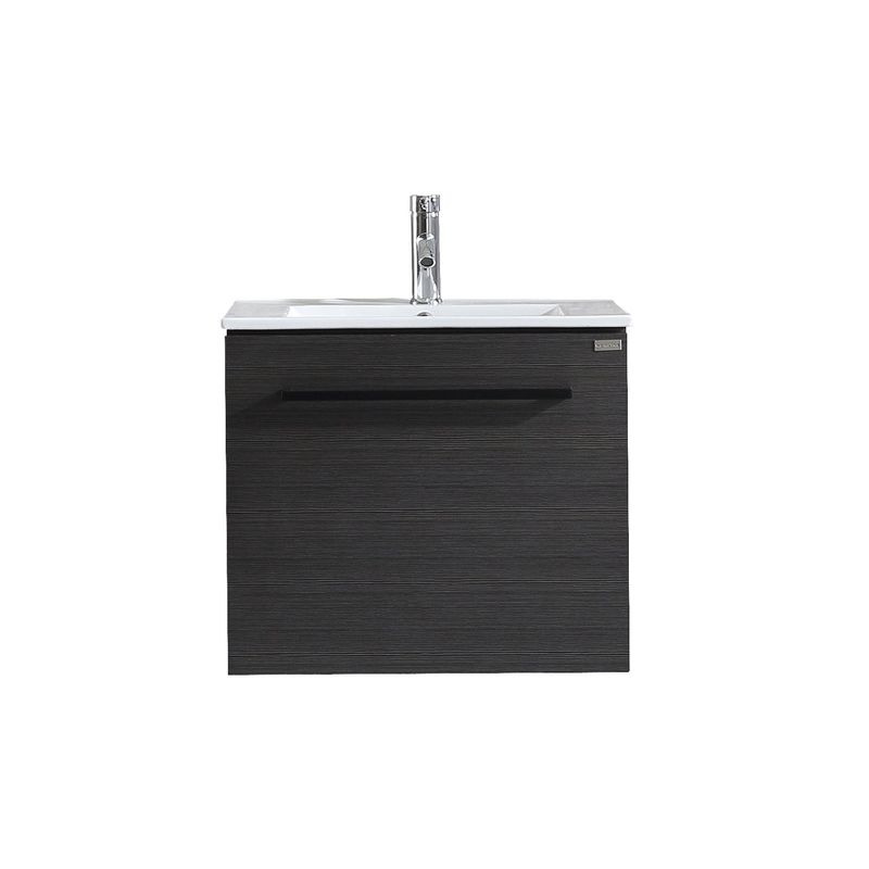 Single Sink Bathroom Vanity Set - Wood Finish - 17.7"x23.6"x19.7" - Black