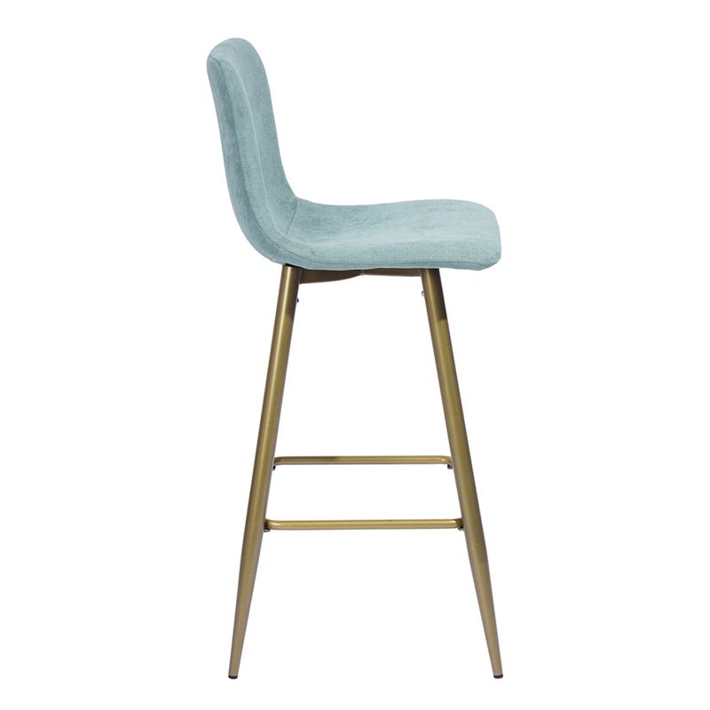 Furniture R Mid-Century Modern Upholstered Bar Stool (Set of 2) - Set of 4 - Green