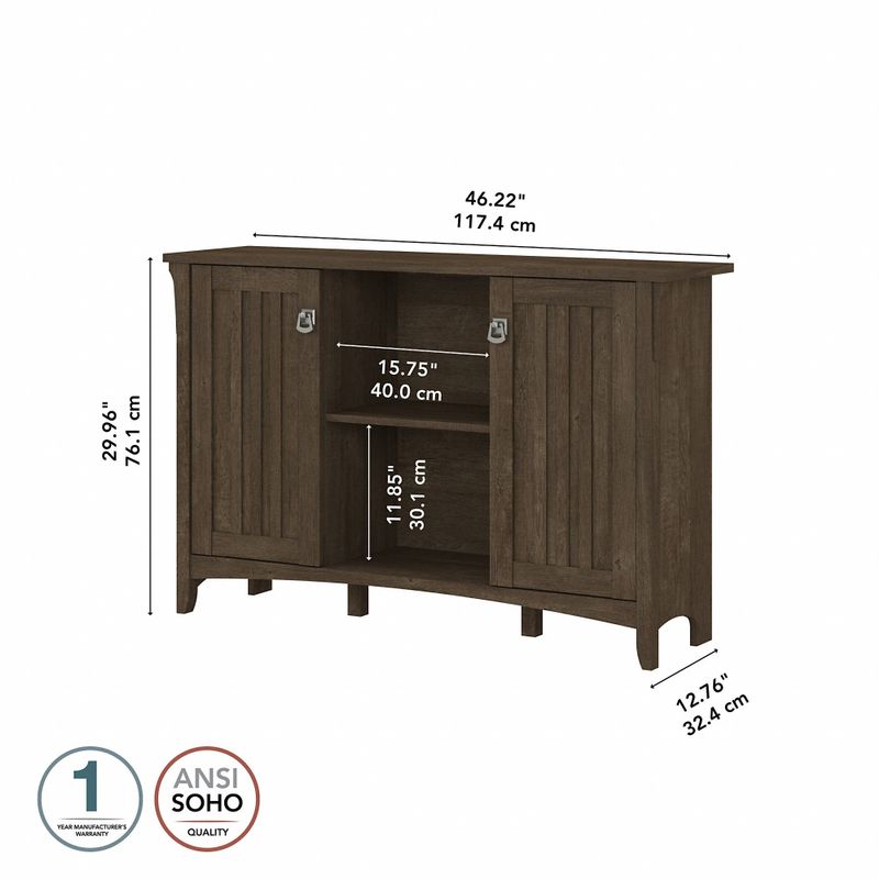 Salinas Accent Storage Cabinet by Bush Furniture - Brown