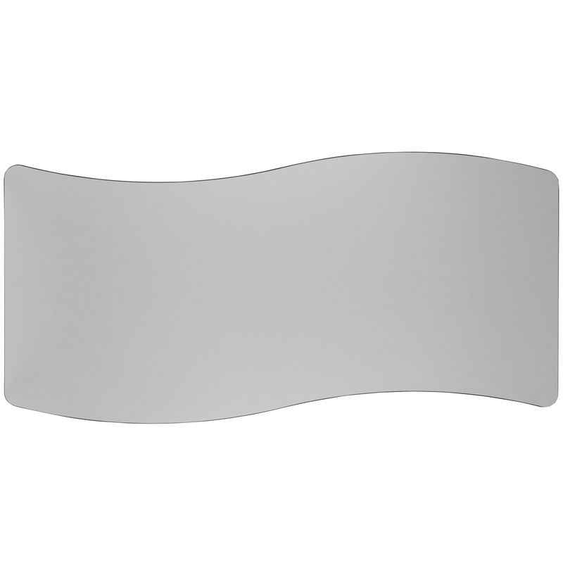 Mobile 26"W x 60"L Rectangular Wave Collaborative Grey Adjustable Activity Table - Grey
