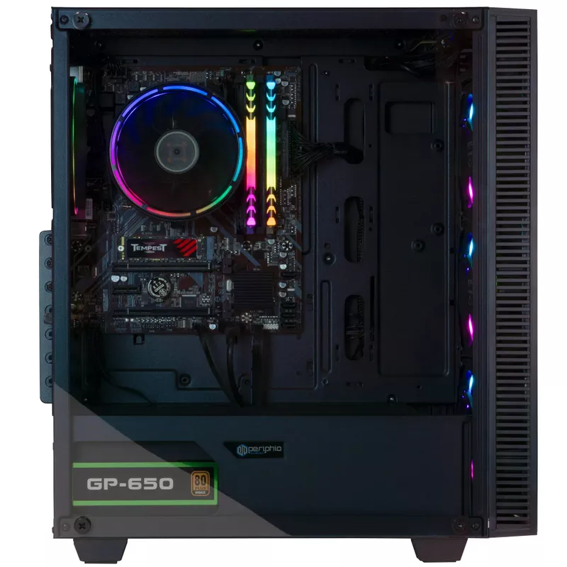 Periphio Terra Gaming PC Computer ,  AMD Ryzen 5 5600G ,  Radeon Vega 7 Graphics ,  1TB Solid State (SSD) ,  16GB DDR4 RAM ,  Windows 11 ,  RGB Elite 4-in-1 Gaming Bundle